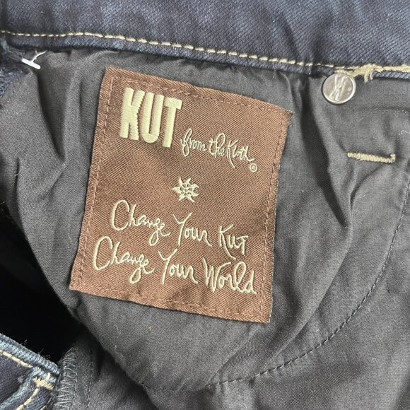 Kut from the Kloth Jeans Womens 10 Dark Wash Diana Skinny Distressed Stretch NWT - Picture 15 of 16
